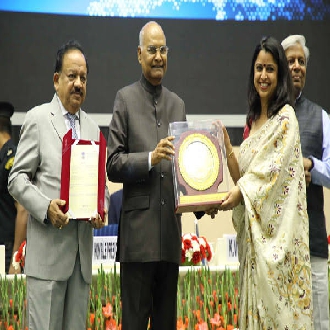 Dr Shalini Gupta awarded the "NATIONAL AWARD for YOUNG WOMEN"
